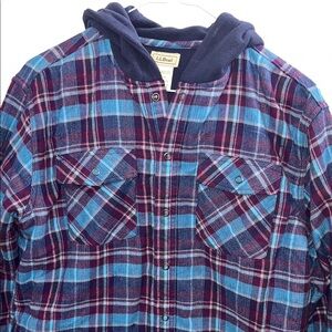 L.L. Bean Plaid Shirt - Navy and Red